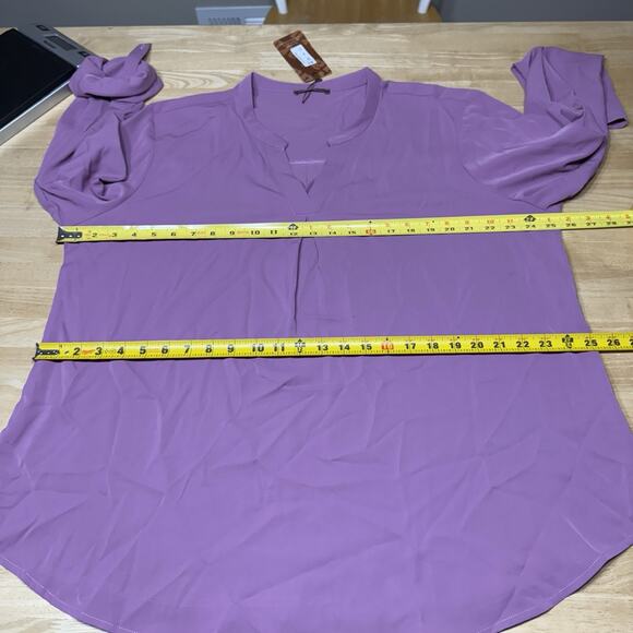 Gaharu Top Women's Plus Size 2XL XXL Purple Relaxed Comfortable Boxy Flowy NWT - Picture 7 of 10